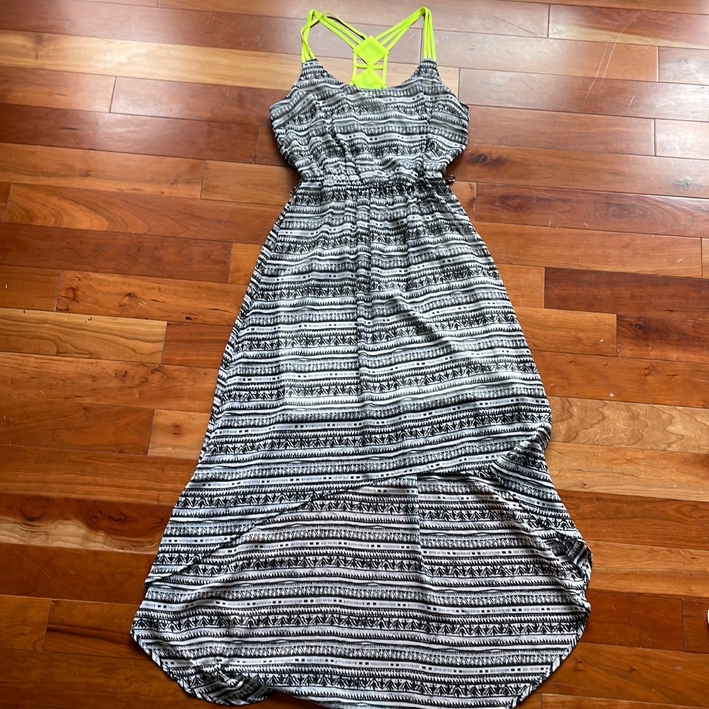Asymmetric patterned summer dress size medium